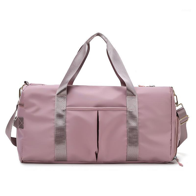 

Large Capacity Travel Bag For Women 2021 Fashion Brand Nylon Waterproof Shoulder Bag Solid Color Travel Handbag Tote Sac1, Black