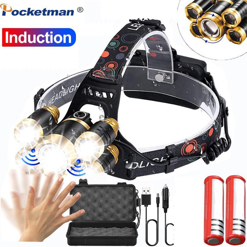 

Ultra Bright Led Headlamp Zoom Headlight 5 LED T6 Head Torch Waterproof Fishing 18650 Head Lamp Hunting1