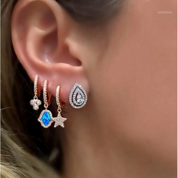 

100% 925 sterling silver delicate star charm earring dangle star mini cute cz girl ladies minimal delicate silver jewelry1