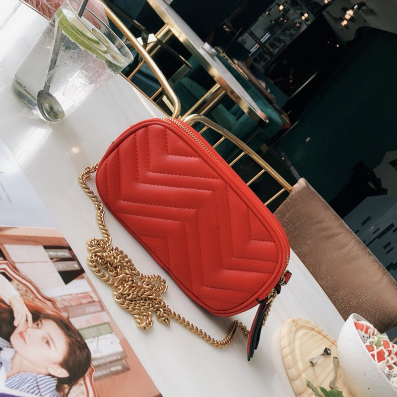 

2020 designer bag valentine gifts cross body hand Bag For women top quality Leather Luxury handbags womens ladies Hand Shoulder Bag messenge, Red