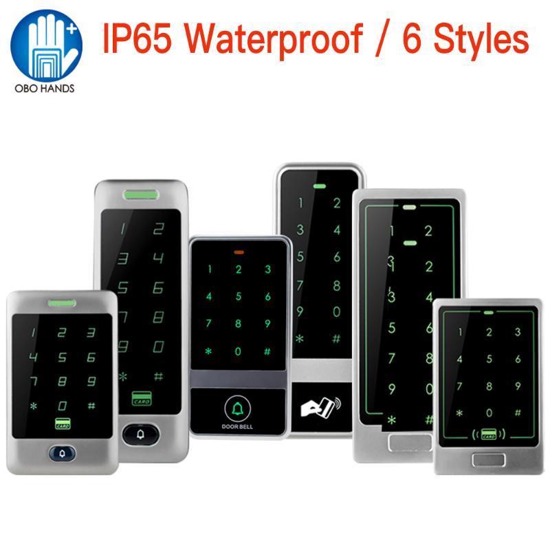 

IP65 Waterproof RFID Standalone Access Control Board 125KHz EM Reader Security Touch Metal Keypad 10 key fobs data copy WG26/341