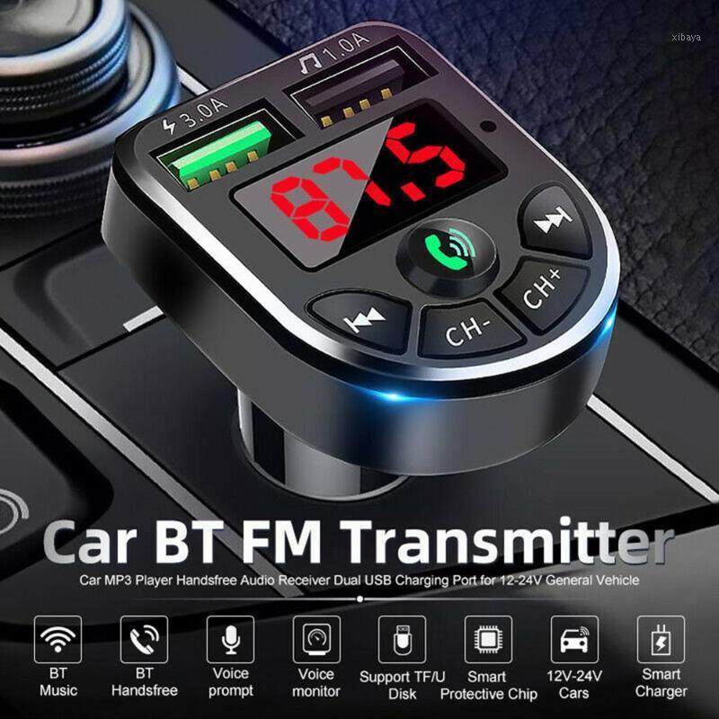 

Car Bluetooth 5.0 FM Transmitter Wireless Handsfree Audio Receiver Car Auto MP3 Player 1.1" Display USB Fast Charger Accesso1