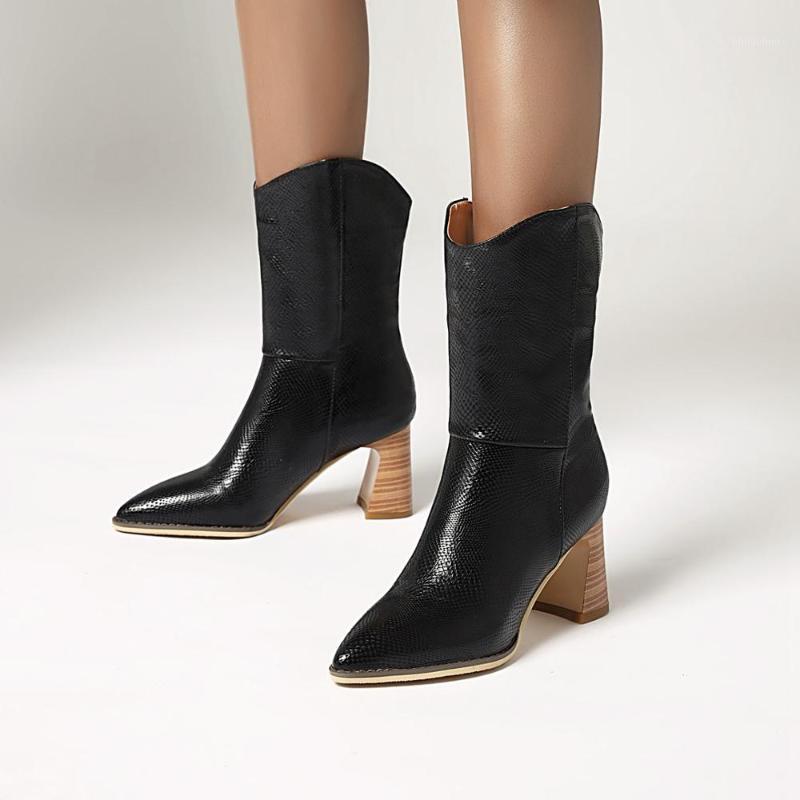 

2021 Western cowboy boots sexy Pointed Toe Ankle boots Lady Riding Autumn winter women shoes Free shipping1, 6 red