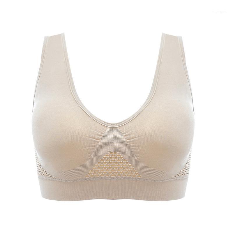 

Women's Mesh Breathable Bra Shockproof Sponge Mat Seamless Fitness Bra Push Up Yoga Sports1, Black