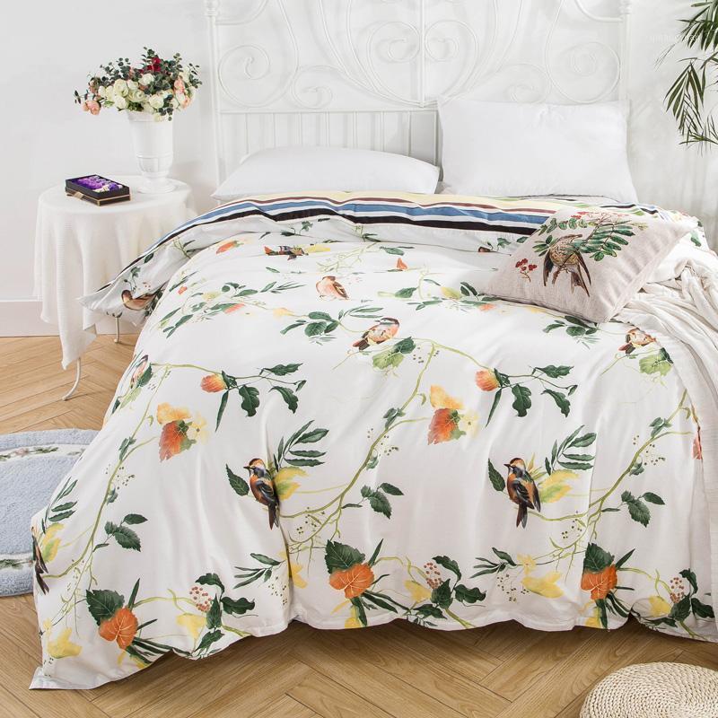 

100% cotton duvet cover 1pc 2020 Autumn style quilts cover no stuffing modern flower bed  full queen king size bedding home1, Purple flower