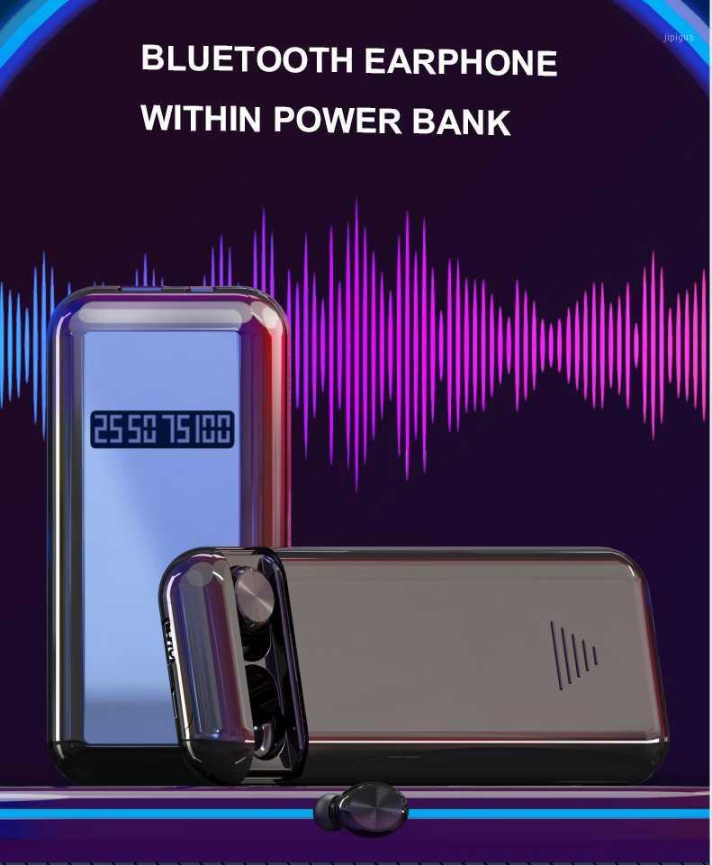 

The Latest 10000mAh Tws Bluetooth 5.0 Sports Headset Waterproof Headset Microphone and Battery Charging Box Wireless Bluetoot1, White