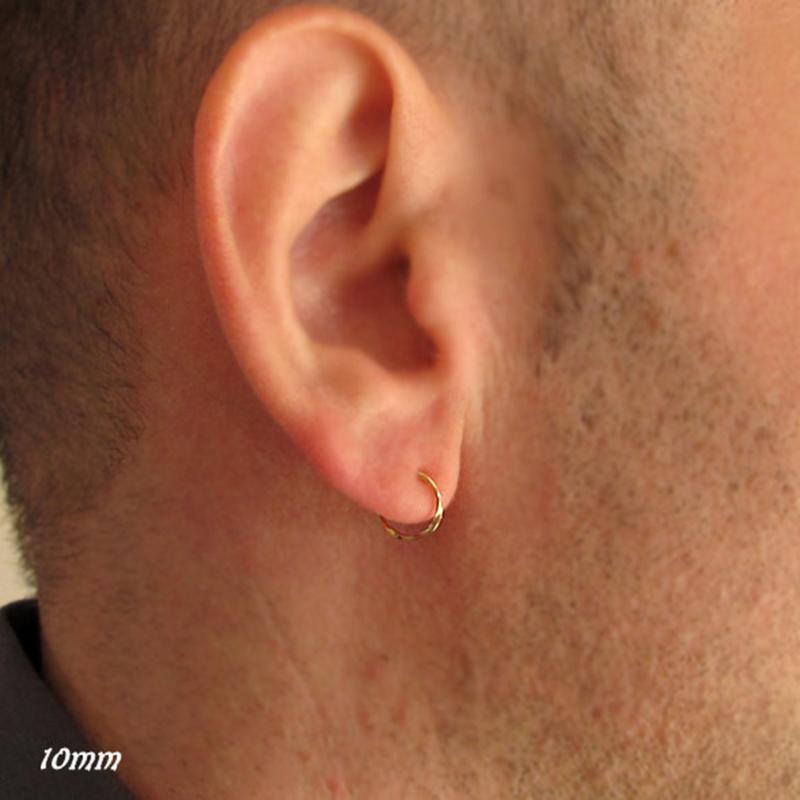 

Domino Handmade Small Hoops Earrings Unisex Jewellery Cartilage minimalist