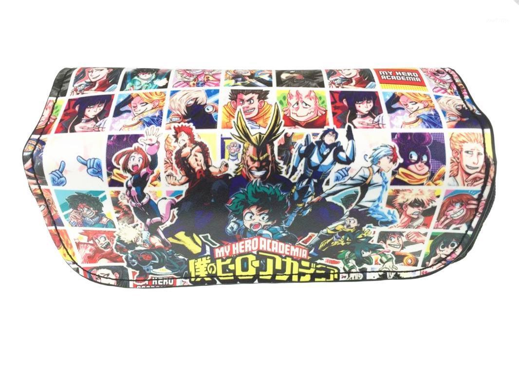 

My Hero Academia PU + Canvas Cosmetic Bag Student Stationery Pouch Bag Makeup Organizer1