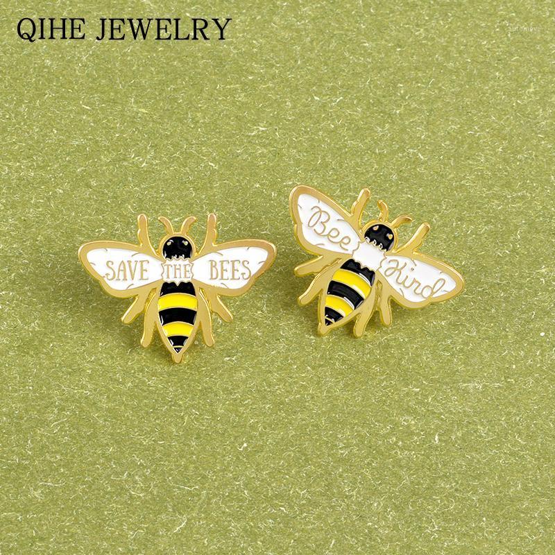 

Bee Kind Save The Bees Pin Honey Bee Yellow Soft Enamel Lapel Pin Cartoon Animal Brooches For Women Men Badges Wholesale1