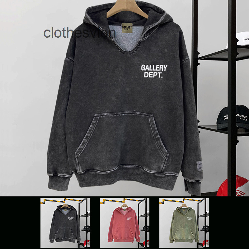 

Street Mens Casual Fashion New Gallerydept Loose High Men's and Women's Zipper Cardigan Hoodie JMGA, Red