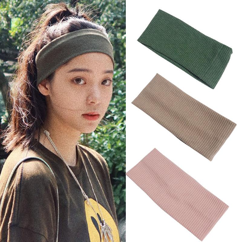 

Fashion Headband Women Elastic Hair Band Elegant Solid Color Sweat Absorption Headband for Washing Girls Hair Accessories New