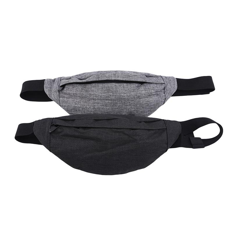 

Mens Bag Chest Bag Fashion Casual Men'S Canvas Fitness Riding Running Pockets Portable Waist For Men black/gray Color