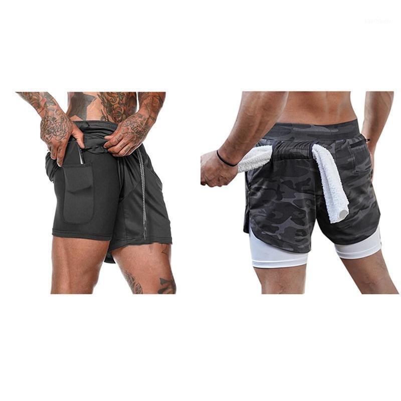 

Yoga Pants Men's Running Shorts Sports Pants(Black 2XL) with Men's Casual 2 in 1 Quick-Drying Sports Pants Camouflage XL1, As shown
