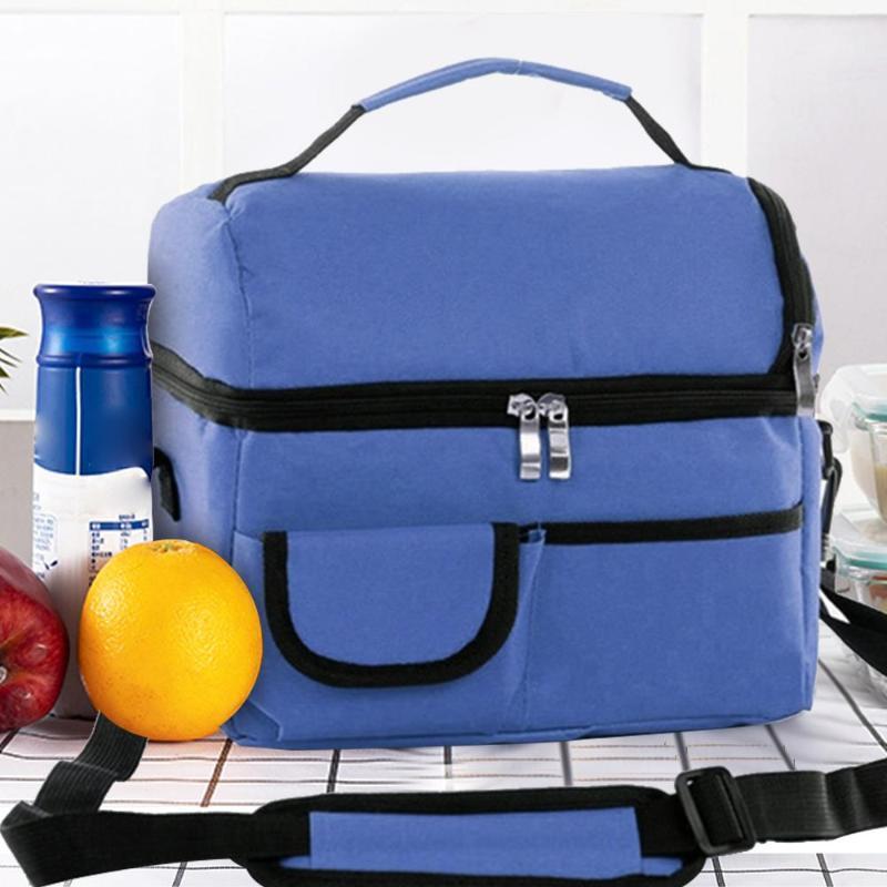 

Insulated Cooler Bag Ice Bag Handbag Outdoors Travel 3 Color Oxford Cloth Insulation Insulation Bags Bento1, Black