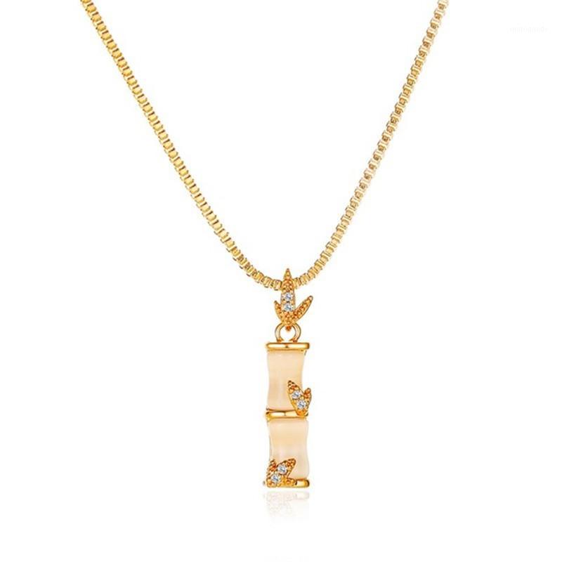 

Fashion Women Necklace Pendant Opal Luxury Jewelry Accessory Bamboo Joint Choker Chain Birthday Gift for Girlfriend New Arrival1