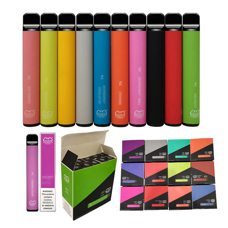 

Vape pen disposable puff bar plus 25 Colors original new arrival packing 800 puffs 550 mAh Disposable electronic cigarette
