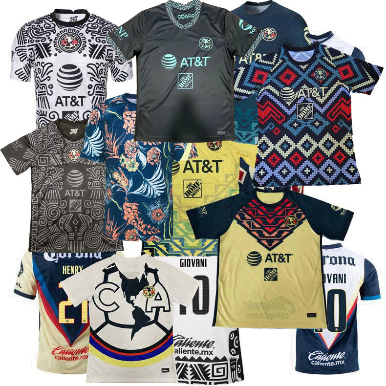 

Liga MX Club America 2021 2022 Soccer Jerseys R.MARTÍNEZ GIOVANI home away 3rd training vest 21 22 football men and women shirt S-3XL, Home+patch