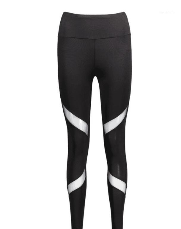 

New Hot Women Yoga Pants Sexy White Sport leggings Push Up Tights Gym Exercise High Waist Fitness Running Athletic Trousers Y0031, Black