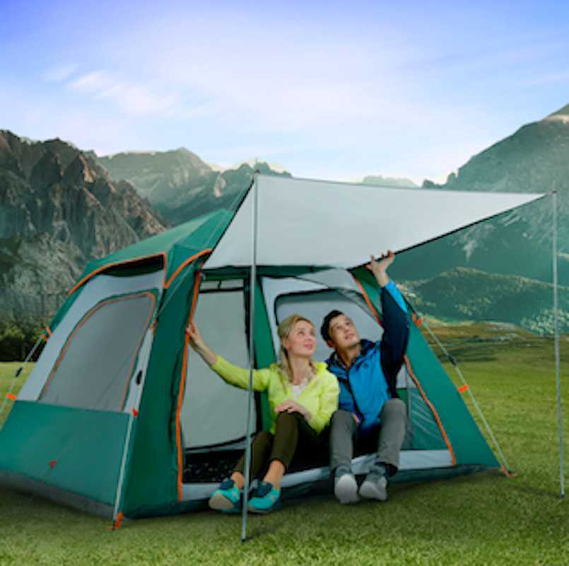 

3-4 people automatic instant camping tent outdoor quick waterproof family 4 season hiking trip