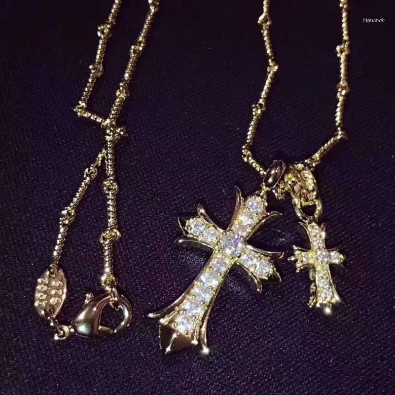 

Pendant Necklaces Cross Necklace Pseudo Gold For Women's High Jewelry Christmas Party Gift Color11