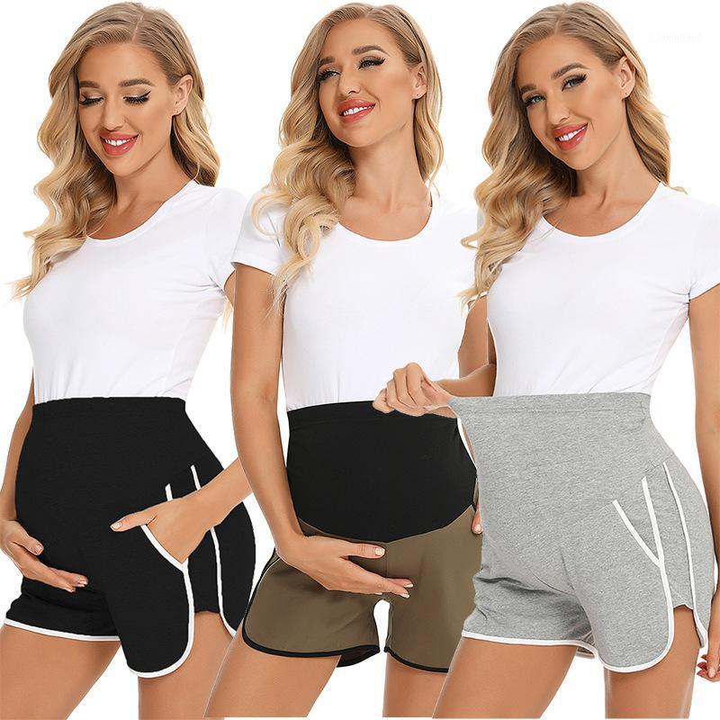 

New Maternity High Waist Women Shorts for Spring Summer pants Pregnant Short Trousers plus size Pantie maternity pregnant pants1, Black