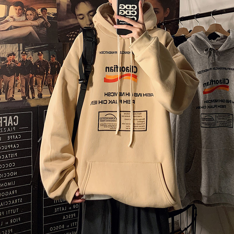 

2021 New Privathinker Autumn Winter Long Sleeve Hoodies Man Thickened Hooded Sweatshirts Korean Streetwear Fashion Pullovers WDLU, Black