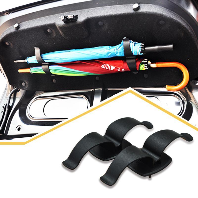 Car Trunk Mounting Double Bracket Umbrella Holder Rack Clip Hook Multifunctional Auto Interior Fastener Organiser Fit-image-747973990