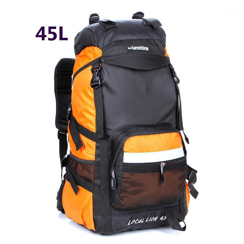 

45L Quality Rucksack Camping Hiking Backpack Sports Bag Outdoor Travel Backpack Trekk Mountain Climb Equipment Men Women1, Orange