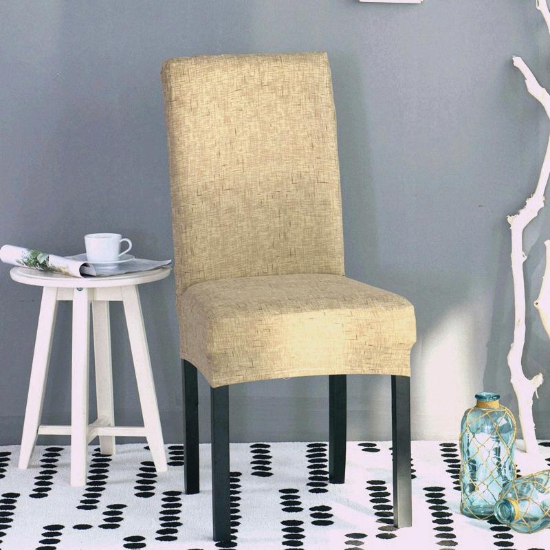 

New Product Removable Flax Spandex Stretch Chair Cover Elastic Band Apply to Restaurant Wedding Banquet Hotel Dining Chair