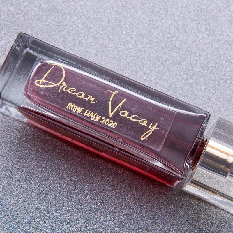 

20x70mm Wedding Sticker Logo Eyelashes Sticker custom lip gloss label Customize Personalized Name Clear Transparent