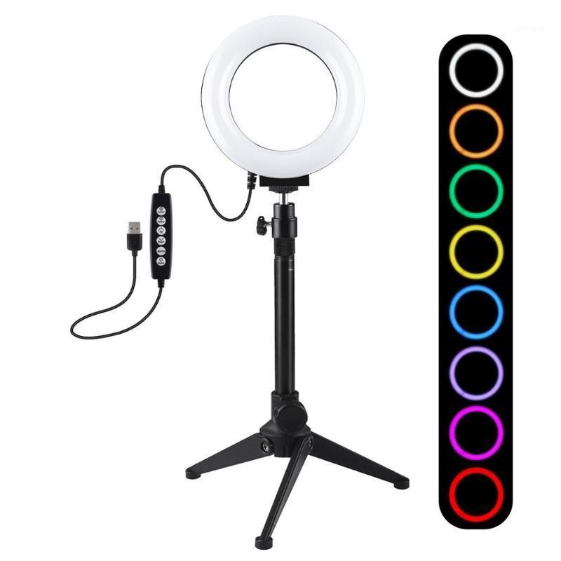 

PULUZ 4.7/6.2 inch 10 Modes RGBW Dimmable LED Selfie Ring Light Photography Video Light & Stand For YouTube Video Vlogging1