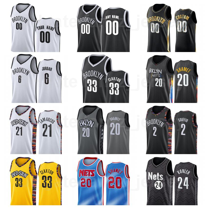 

Screen Printed Basketball Landry Shamet Men nba's Jersey 20 Nicolas Claxton 33 Timothe Luwawu-Cabarrot 9 James Harden 13 Custom Name Number, Black