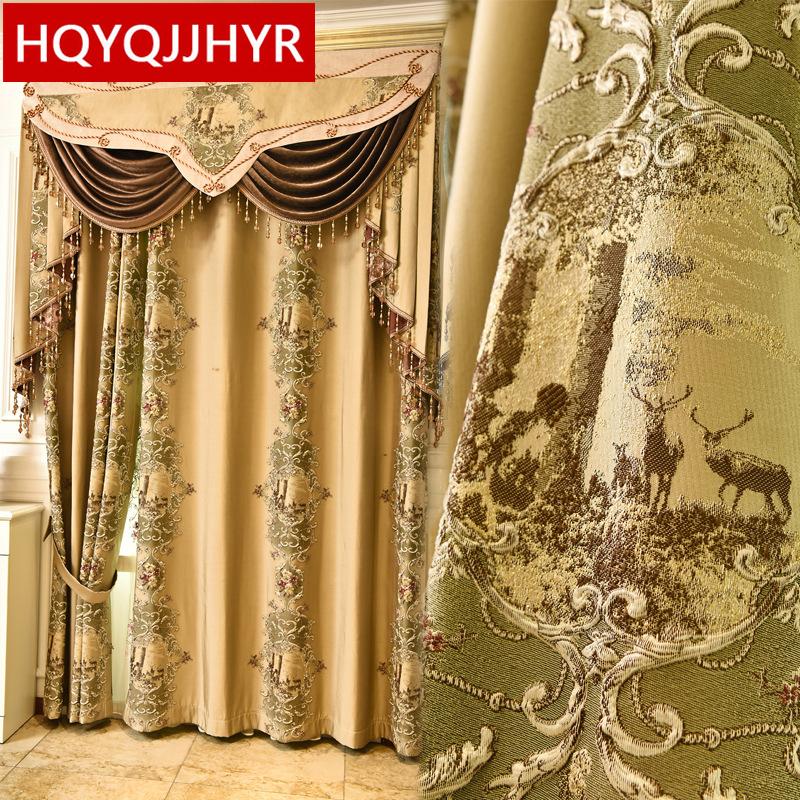 

Royal top luxury 3D jacquard blackout curtains for living room windows with high quality elegant Voile curtain for bedroom, Tulle