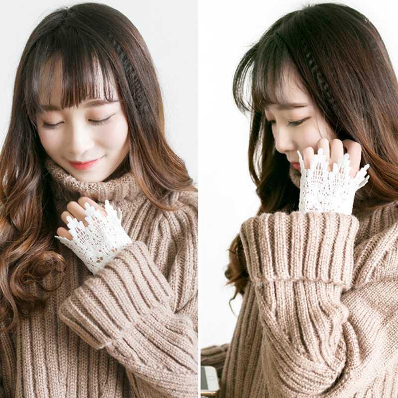 

Beautiful Goddess Lace Hollow Hook Accessories Outdoor Apparel Arm Warmers Women Fake Arm Sleeves Organ Pleated Cuff1