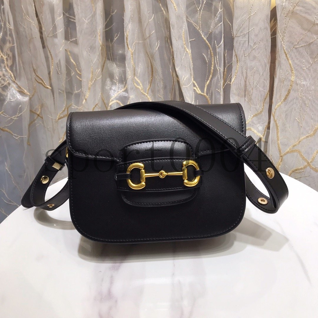 

Fashion Handbag Genuine Leather Saddle Bags For Women 2021 Fashion Ring Shoulder Bag Vintage Handbag European station, Black