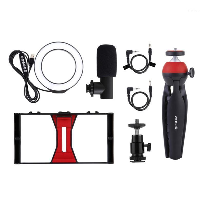 

Universal Phone 7 in 1 Live Broadcast Rig Kit LED Selfie Tripod Mount Microphone1