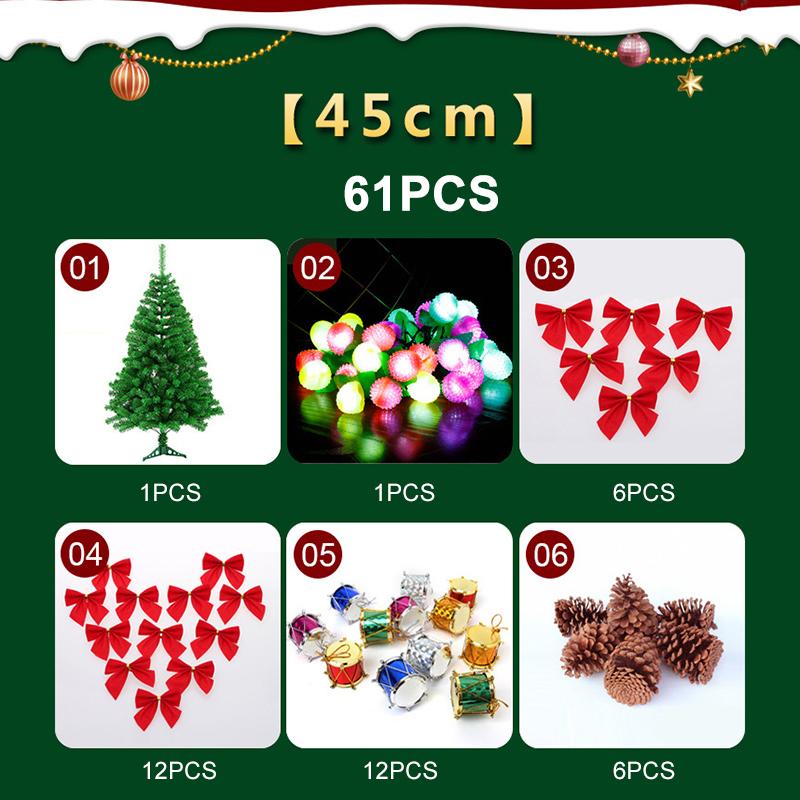 

Table Xmas Tree Mini Christmas Pine Tree Set with LED String Lights Ornaments Home Holiday Gift Decoration WXV Sale