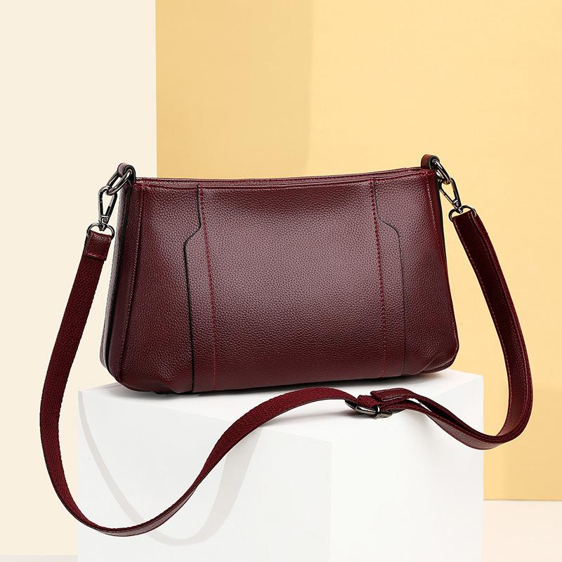 

RanHuang New Arrive 2021 Women's Fashion Handbags High Quality Leather Shoulder Bags Luxury Crossbody Bags Red Messenger, Black