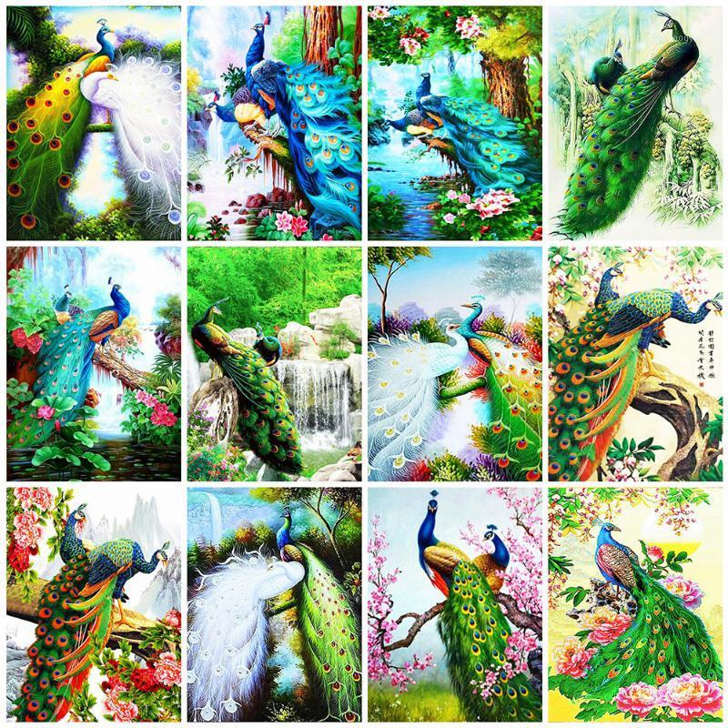 

Evershine 5D DIY Diamond Painting Peacock Animals Diamond Embroidery Cross Stitch Kit Rhinestone Pictures Home Decor Gift1