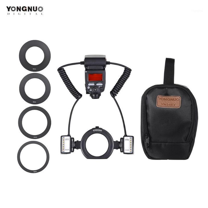 

YONGNUO YN24EX E-TTL Flash Speedlite 5600K with 2pcs Flash Heads and 4pcs Adapter Rings for EOS 1Dx 5D3 6D 7D 70D Cameras1