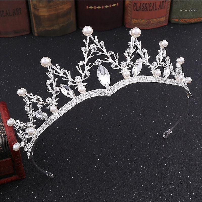 

Hair Clips & Barrettes Vintage Baroque Style Handmade Shiny Rhinestone Crown Imitation Pearl Tiara Women Headpeice Bride Wedding Accessories