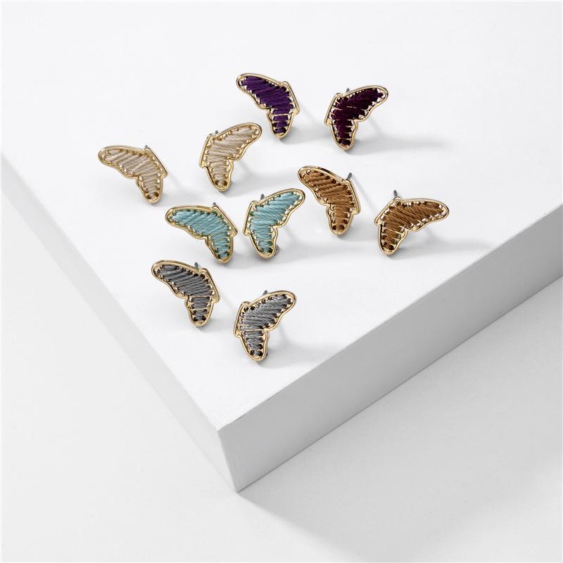 

2020 Hot style butterfly wrapped wing stud earrings for women1