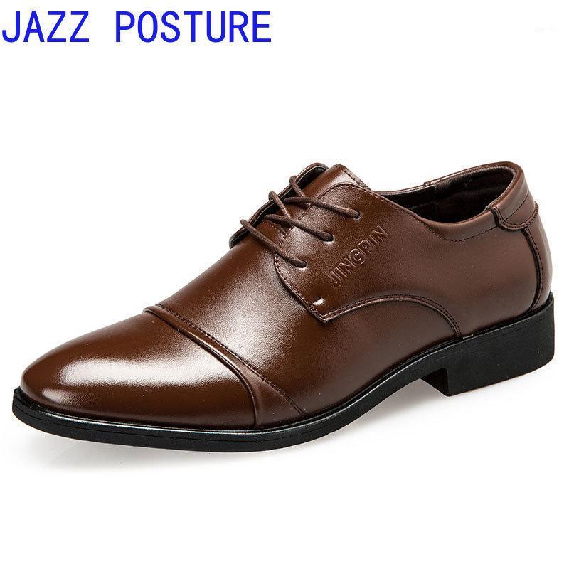 

New casual shoes Men's laced pointed business men's model shoes wedding Large size Size 39-48 q3231, Black