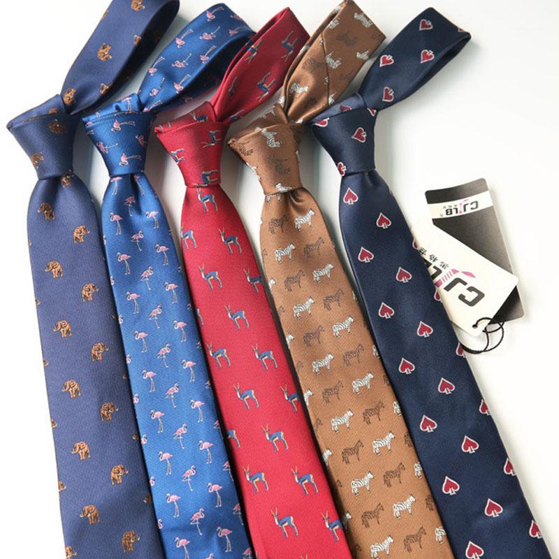 

Neck Ties Polyester Jacquard Woven Men's Classic Tie Skinny 6cm Luxury Cravatta Man Animal Bridegroom Business Necktie Accessories1
