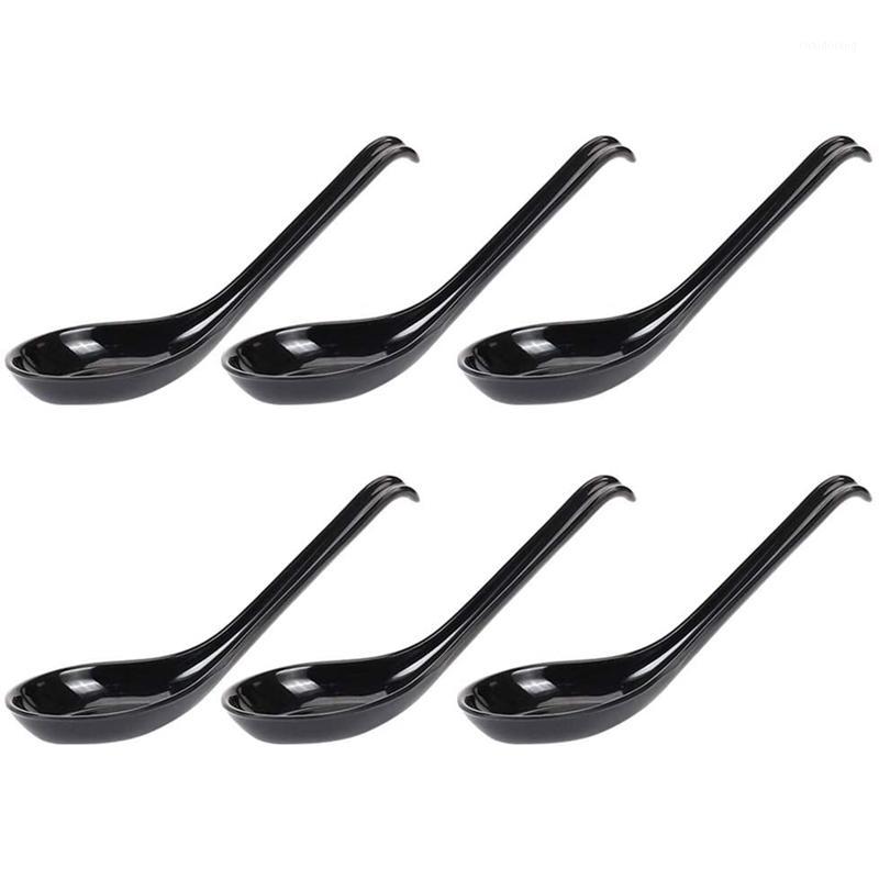 

Soup Spoons,6 Pcs Japanese Style Spoons Creative Rice Spoons Chinese Asian Soup with Long Handle for Restaurants1