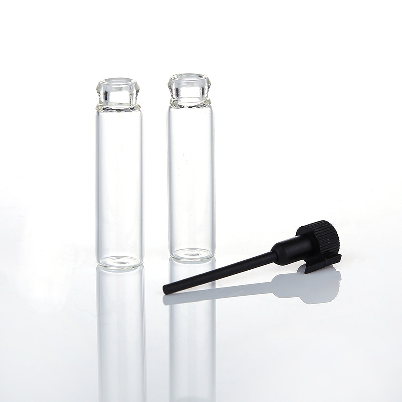 

1ml Mini Sample Cute Glass Travel Oil Perfume Bottle with Drop Empty Travel Sample Vials Perfume Bottle Tube