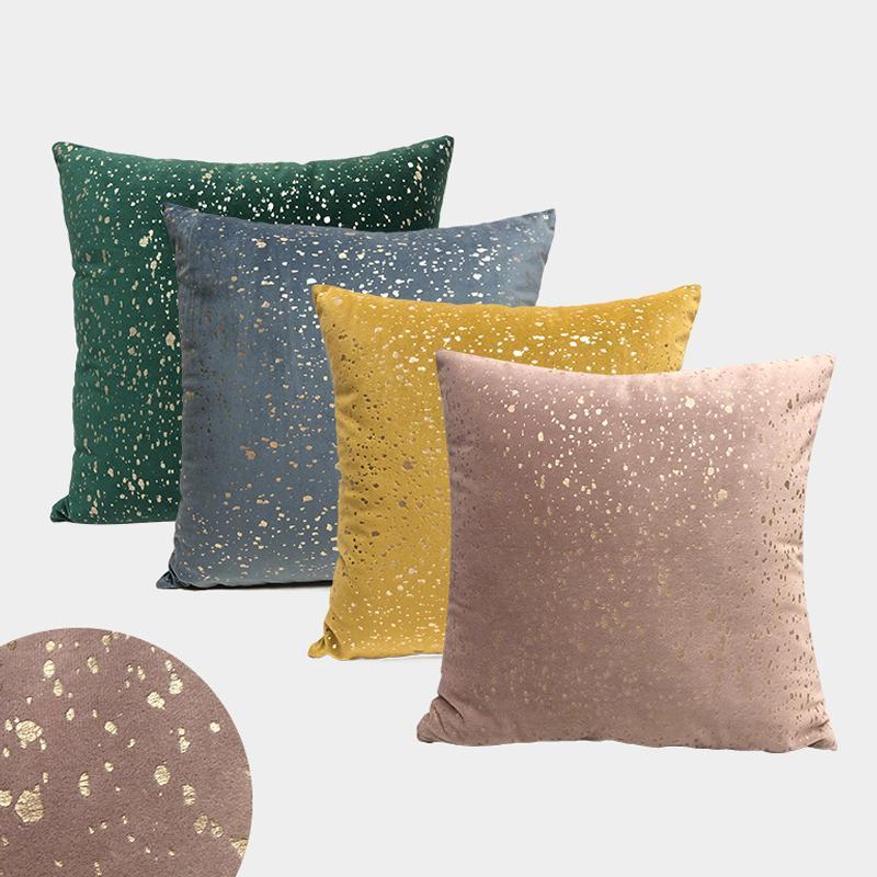 

GIANTEX Flannel Spot Bronzing Sofa Cushion Cover ins Pillowcase Soft Waist Cushion Cover Home Deco cojines decorativos para sofa1, 02