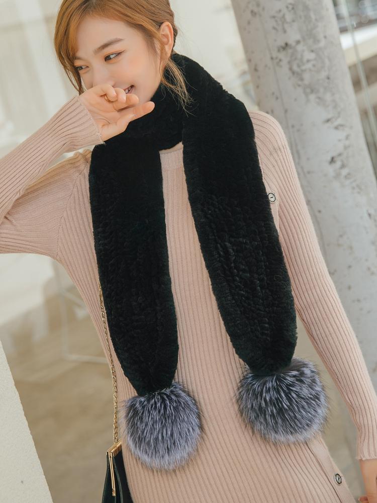

Scarves Anti-season Discount Scarf Korean Style Rex Fur Collar Winter Versatile Easy For Matching