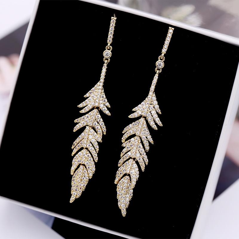 

Fashion Earrings for Women Drop Earrings Leaf Pendant Dangle Chain
