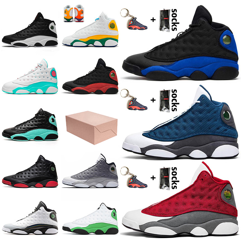 

With Box Top Quality 2020 Jumpman 13 13s Basketball Shoes Hyper Royal Flint 13 Red Bred Lucky Green Chicago Women Mens Trainers Sneakers